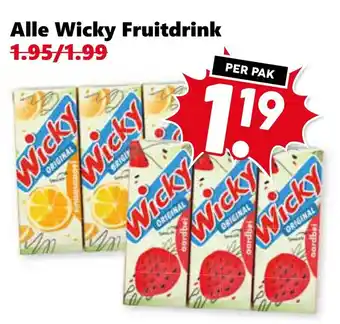 Coop Alle Wicky Fruitdrink aanbieding