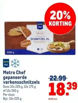 Makro Metro Chef gepaneerde varkensschnitzels aanbieding