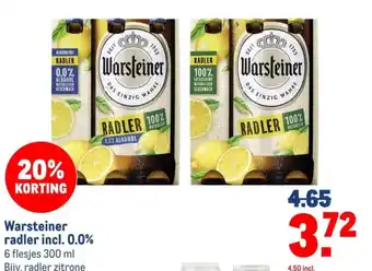 Makro Warsteiner radler incl. 0.0% aanbieding