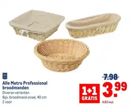 Makro Alle Metro Professional broodmanden aanbieding