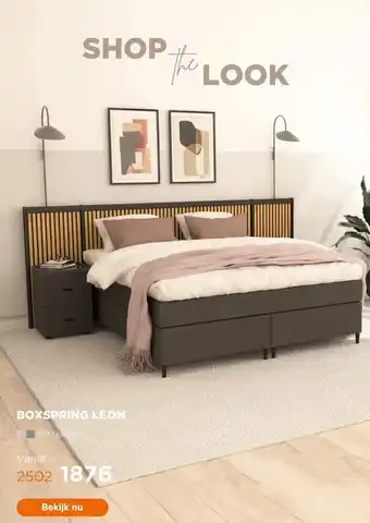 TotaalBED Boxspring Leon vlak aanbieding