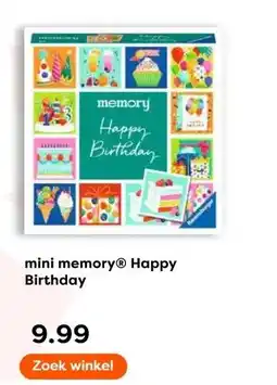 The Read Shop mini memory® Happy Birthday aanbieding