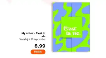 The Read Shop My notes C'est la vie aanbieding