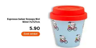 The Read Shop Espresso beker Snoopy Bici aanbieding