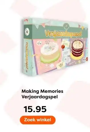 The Read Shop Making Memories Verjaardagspel aanbieding
