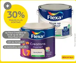 Praxis Flexa Creations en Strak op de Muur kleurmuurverf aanbieding