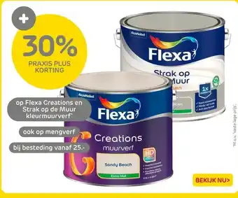 Praxis Flexa Creations en Strak op de Muur kleurmuurverf aanbieding
