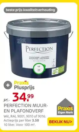 Praxis PERFECTION MUUR- EN PLAFONDVERF aanbieding