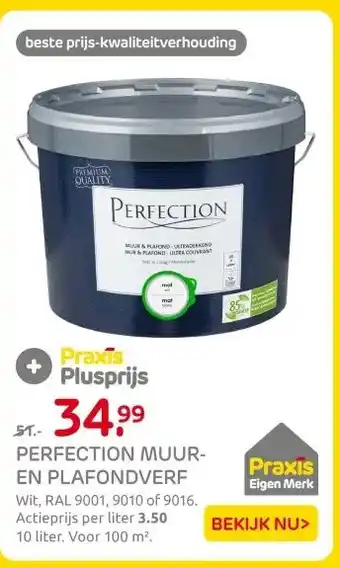 Praxis PERFECTION MUUR- EN PLAFONDVERF aanbieding