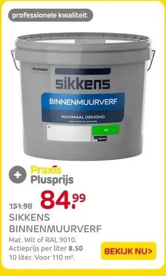 Praxis SIKKENS BINNENMUURVERF aanbieding
