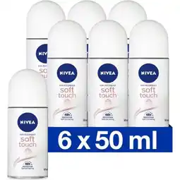 Plein.nl 6x NIVEA Deodorant Roller Soft aanbieding
