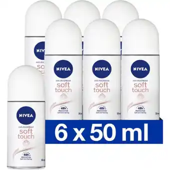 Plein.nl 6x NIVEA Deodorant Roller Soft aanbieding