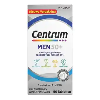 Plein.nl gratis verzending1+1 gratis: Centrum Men 50+ Multivitaminen 90 aanbieding
