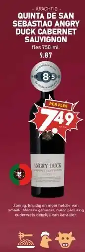 MCD Supermarkt -KRACHTIG - QUINTA DE SAN SEBASTIAO ANGRY DUCK CABERNET SAUVIGNON aanbieding