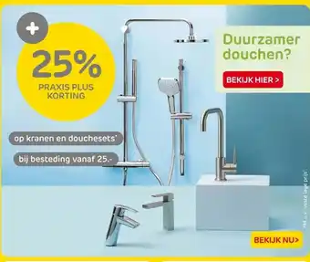 Praxis kranen en douchesets aanbieding