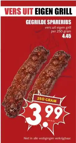 MCD Supermarkt GEGRILDE SPARERIBS aanbieding
