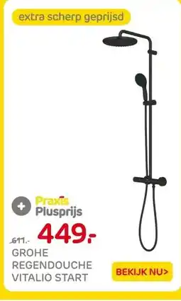 Praxis GROHE REGENDOUCHE VITALIO START aanbieding