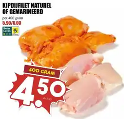 MCD Supermarkt KIPDIJFILET NATUREL OF GEMARINEERD aanbieding