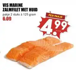 MCD Supermarkt VIS MARINE ZALMFILET MET HUID aanbieding