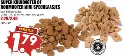 MCD Supermarkt SUPER KRUIDNOTEN OF ROOMBOTER MINI SPECULAASJES aanbieding