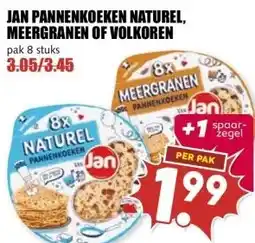 MCD Supermarkt JAN PANNENKOEKEN NATUREL, MEERGRANEN OF VOLKOREN aanbieding