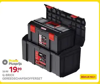 Praxis Q-BRICK GEREEDSCHAPSKOFFERSET aanbieding