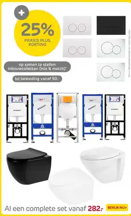 Praxis samen te stellen inbouwtoiletten aanbieding