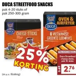 MCD Supermarkt DUCA STREETFOOD SNACKS aanbieding