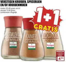 MCD Supermarkt VERSTEGEN KRUIDEN, SPECERIJEN EN/OF KRUIDENMIXEN aanbieding