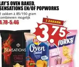 MCD Supermarkt LAY'S OVEN BAKED, SENSATIONS EN/OF POPWORKS aanbieding
