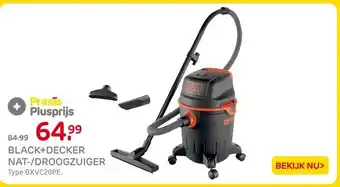 Praxis BLACK+DECKER NAT-/DROOGZUIGER aanbieding