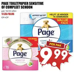 MCD Supermarkt PAGE TOILETPAPIER SENSITIVE OF COMPLEET SCHOON aanbieding