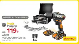 Praxis WORX ACCUBOORMACHINE aanbieding