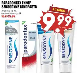 MCD Supermarkt PARADONTAX EN/OF SENSODYNE TANDPASTA aanbieding