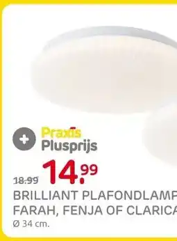 Praxis BRILLIANT PLAFONDLAMP FARAH, FENJA OF CLARICA aanbieding