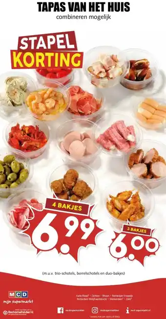 MCD Supermarkt TAPAS VAN HET HUIS aanbieding