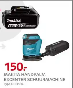 Praxis MAKITA HANDPALM EXCENTER SCHUURMACHINE aanbieding