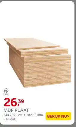 Praxis MDF PLAAT aanbieding
