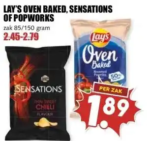MCD Supermarkt LAY'S OVEN BAKED, SENSATIONS OF POPWORKS aanbieding