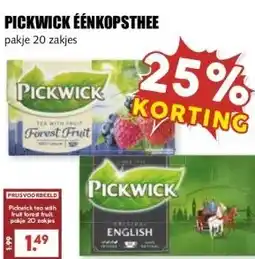 MCD Supermarkt PICKWICK ÉÉNKOPSTHEE aanbieding