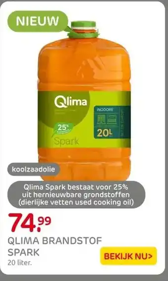 Praxis QLIMA BRANDSTOF SPARK aanbieding