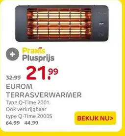Praxis EUROM TERRASVERWARMER aanbieding