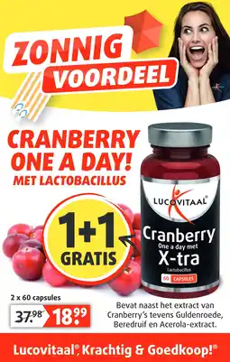 Lucovitaal CRANBERRY ONE A DAY! MET LACTOBACILLUS aanbieding