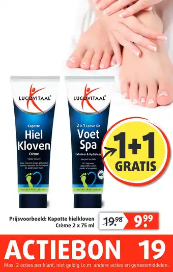 Lucovitaal Hiel Kloven Crème of Voet Spa aanbieding