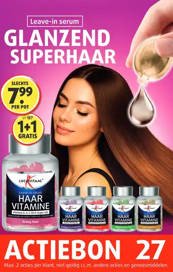 Lucovitaal Leave-in serum GLANZEND SUPERHAAR aanbieding