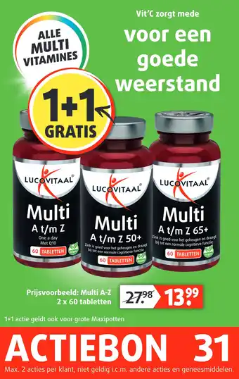 Lucovitaal ALLE MULTI VITAMINES aanbieding