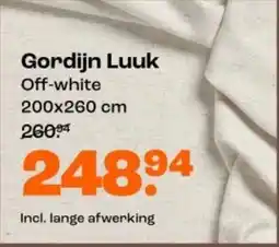 Kwantum Gordijn Luuk Off-white aanbieding