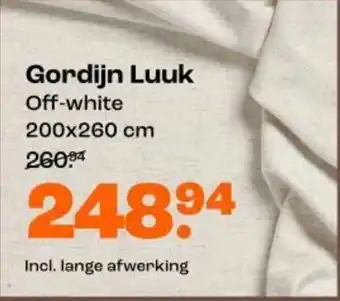 Kwantum Gordijn Luuk Off-white aanbieding