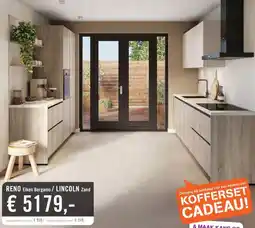 Keukendepot RENO Eiken Bergamo / LINCOLN Zand aanbieding