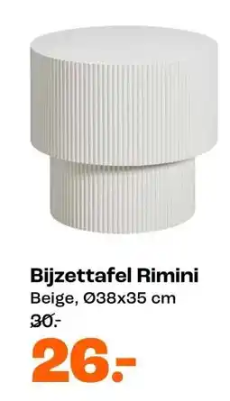 Kwantum Bijzettafel Rimini Beige aanbieding